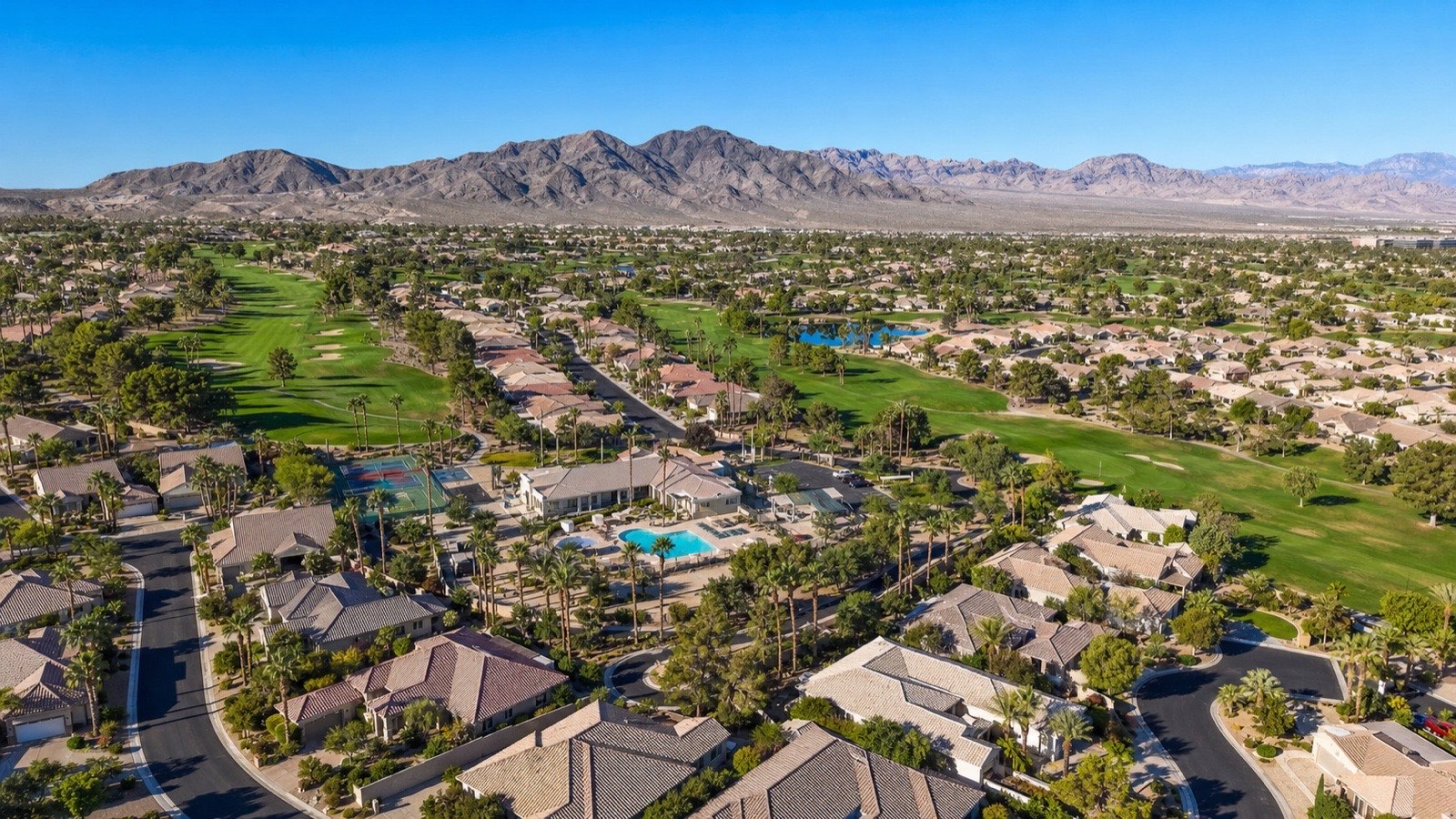 Aerial view of Las Vegas valley housing, illustrating the rent-versus-buy decision across neighborhoods